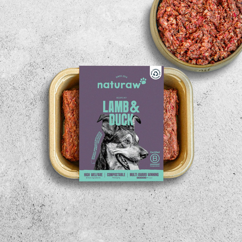 Naturaw Raw dog food. Lamb & duck 500g
