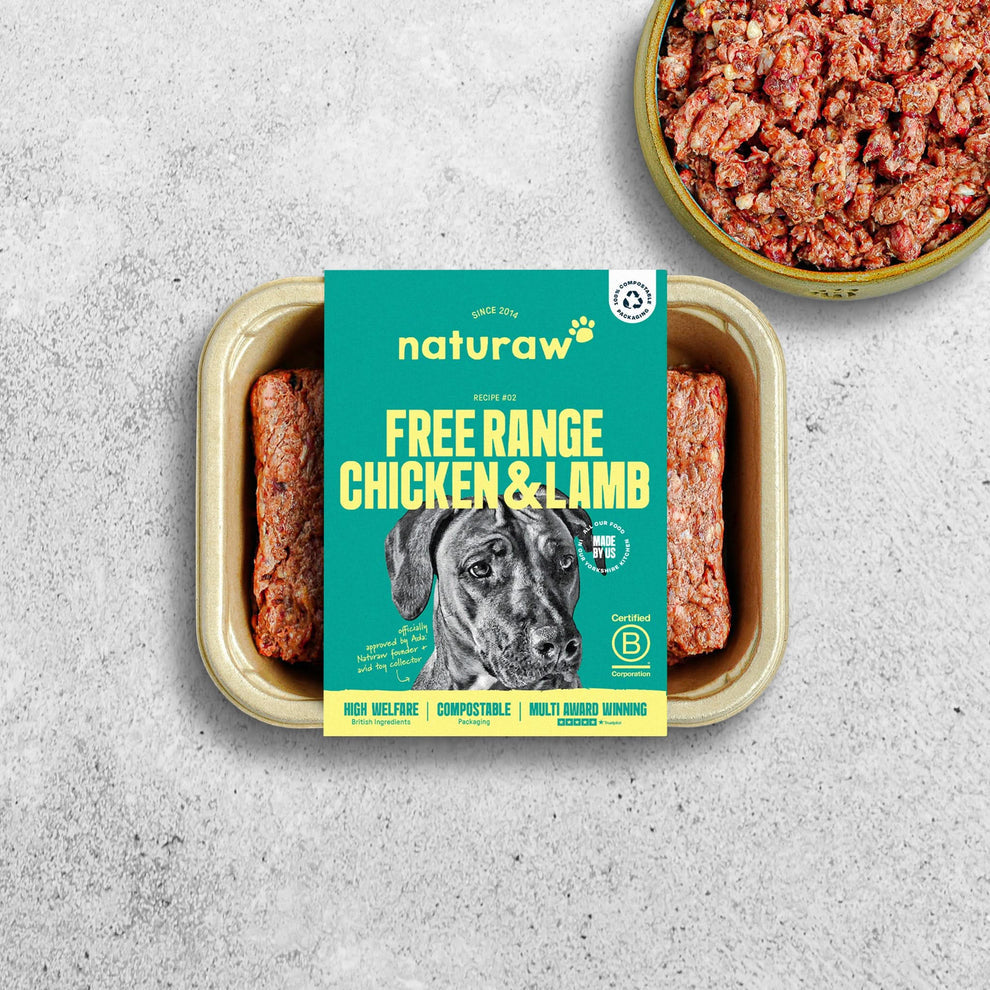 Naturaw Raw dog food. Chicken & Lamb 500g
