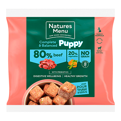 Natures Menu 80/20 Beef Puppy nuggets 1kg