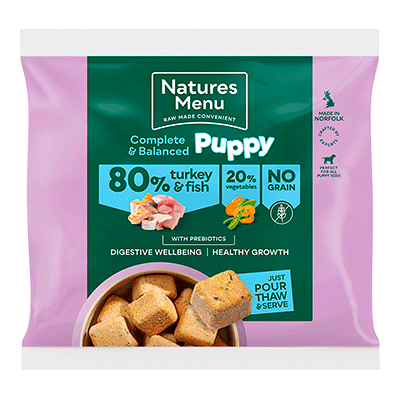 Natures Menu Turkey & Fish puppy nuggets 1kg