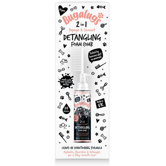 Bugalugs 2in1 Detangle & Conditioning Foam Comb 150ml
