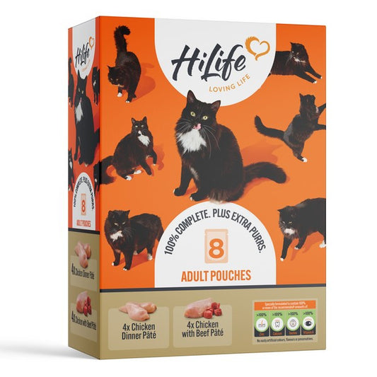 Hi Life Cat Chicken Pate recipes pouch 8x70g