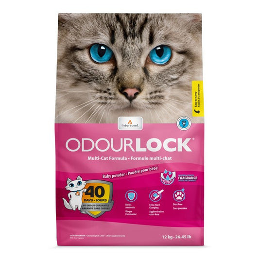 Intersand Odourlock baby powder cat litter 12kg