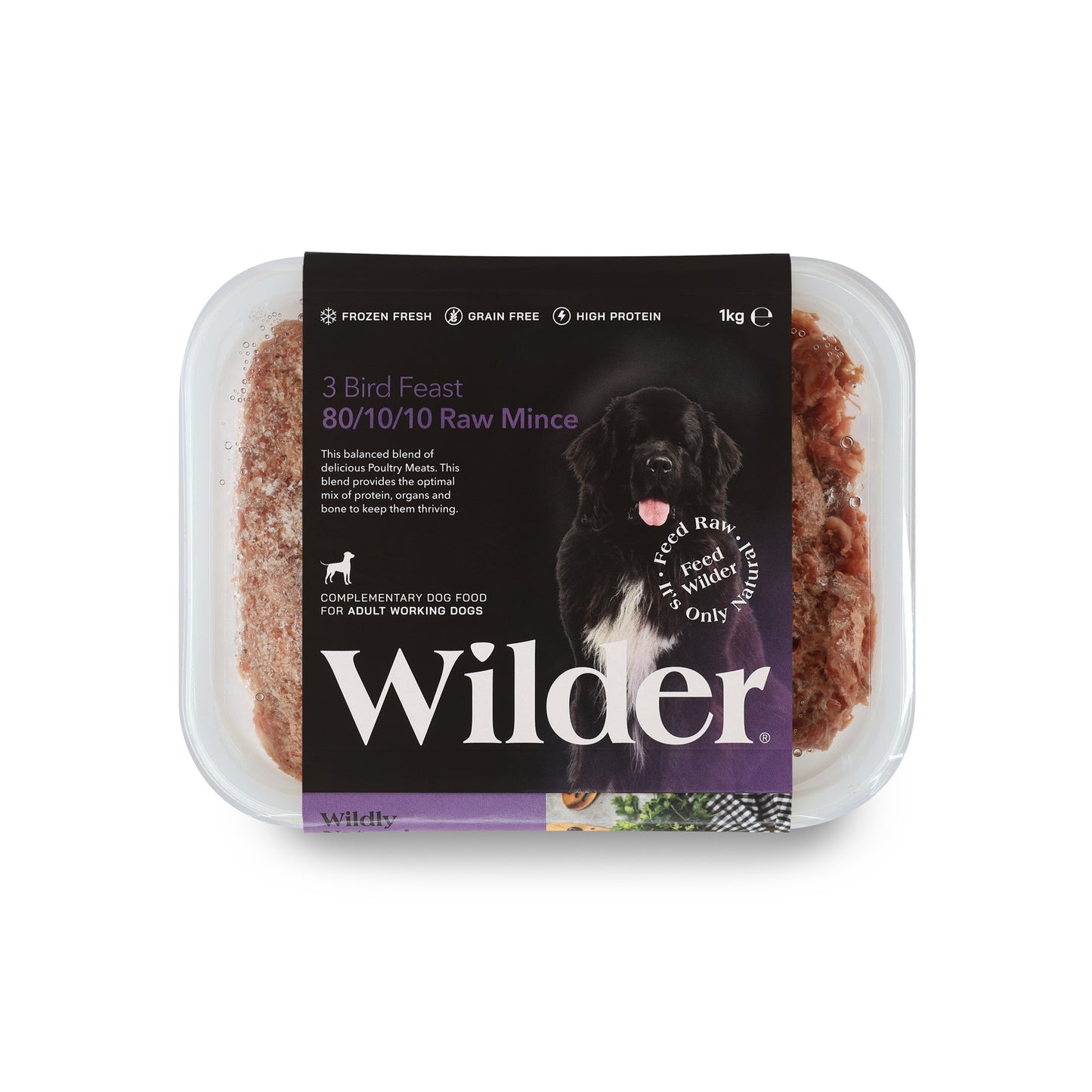 Wilder 3 Bird Feast 80/10/10 mince 500g