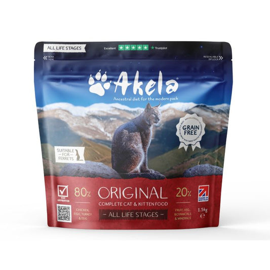 Akela 80/20 cat food 1.5kg