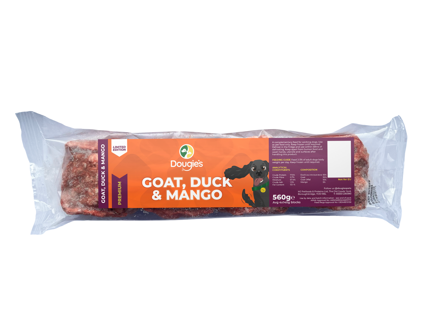 Dougies Goat, Duck & Mango 4x140g