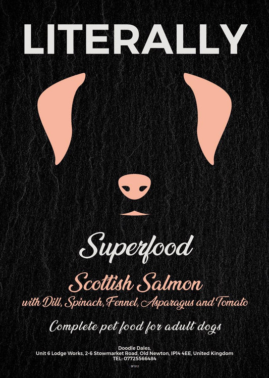 Literally Superfoods salmon light food for adult dogs