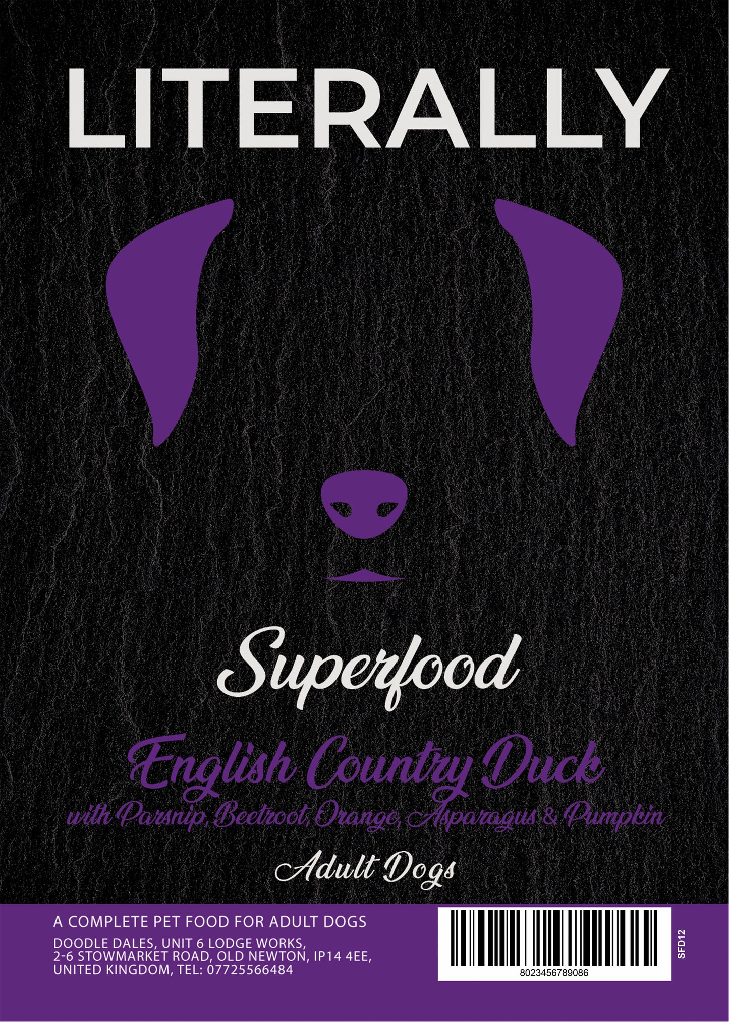 Literally Superfoods 65 Country Duck for working dogs 15kg