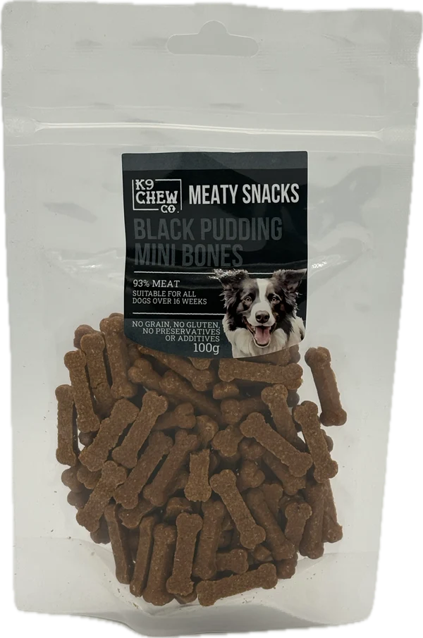 K9 Chew Black Pudding Mini Bones 100g