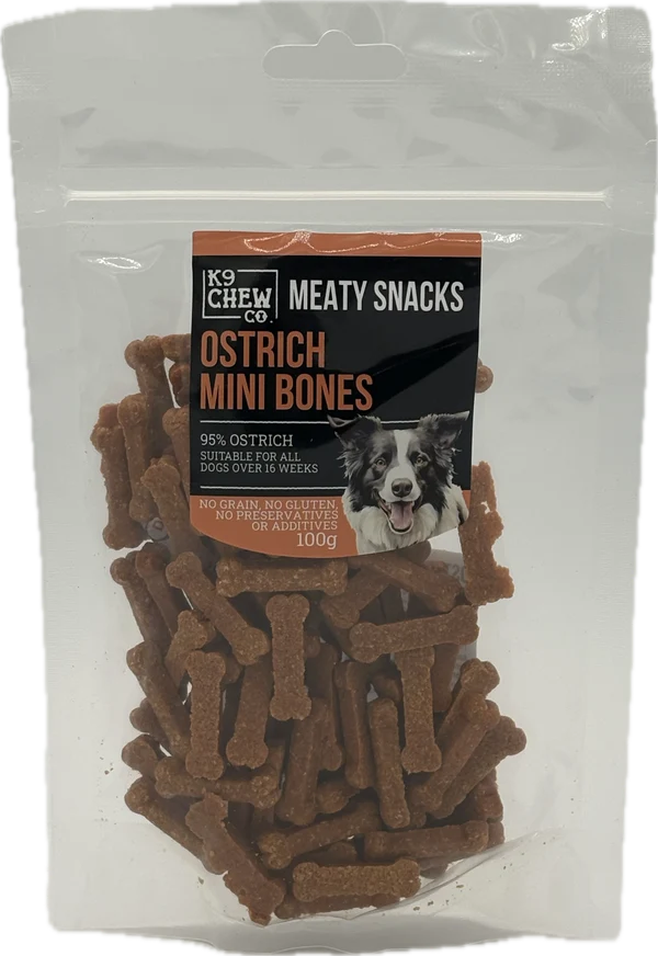 K9 Chew Ostrich Mini Bones 100g