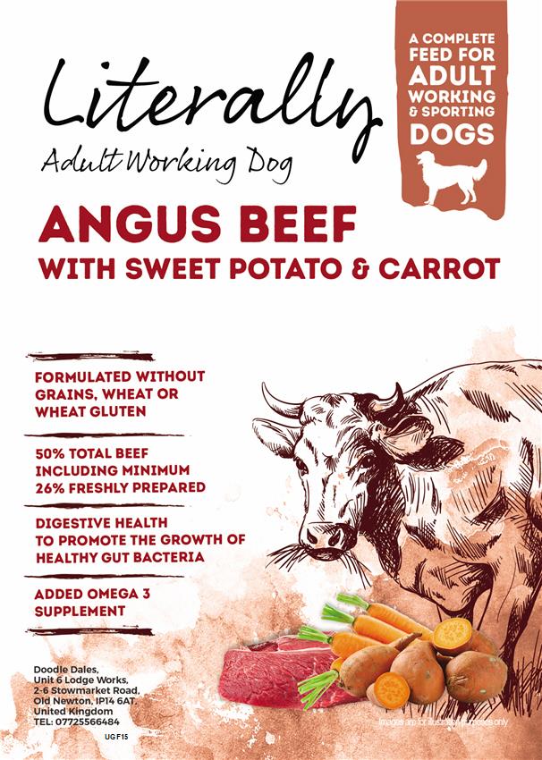 Literally Grain free Angus Beef working dog 15kg