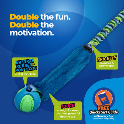 Fauxtastic PowerBall Bungee | Strong Dog Toys | Tug-E-Nuff