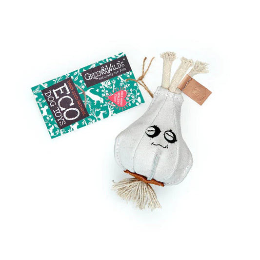 Green & Wilds Gary The Garlic eco dog toy