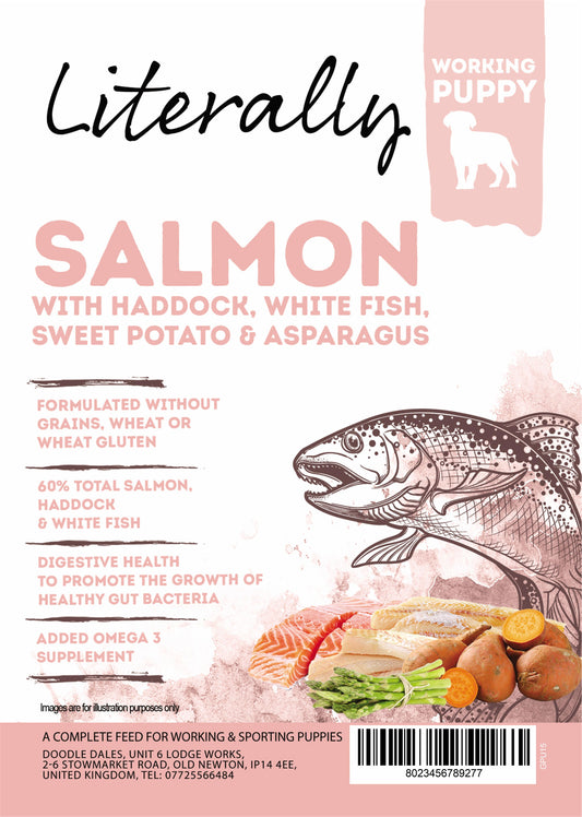 Literally Grain free working dog Puppy salmon 15kg