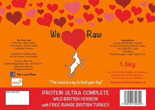 We Love Raw Turkey and Venison 9x150g