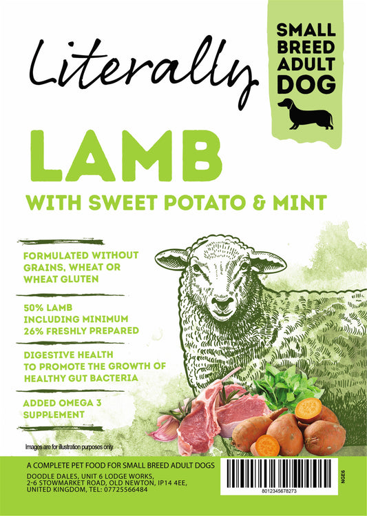 Literally Grain Free Small Breed lamb and mint