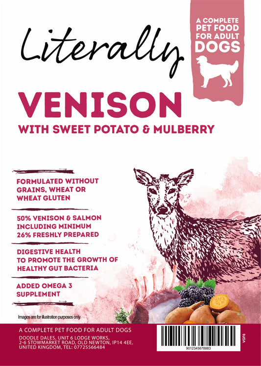 Literally Working Dog grain free venison 15kg