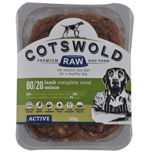 Cotswold Raw dog food lamb mince 80/20