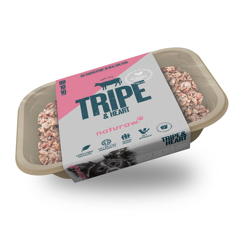 Naturaw Raw dog food. Tripe and heart 500g