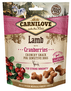 Carnilove Crunchy dog treat. Lamb with cranberries 200g