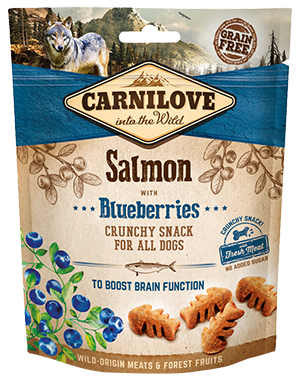 Carnilove Crunchy dog treat. Salmon with blueberries 200g