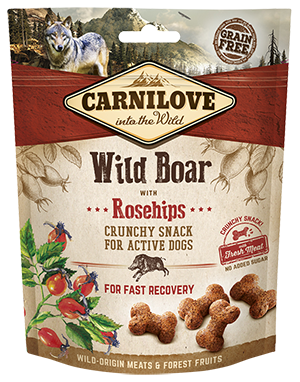 Carnilove Crunchy dog treat. Wild Boar with Rosehips 200g