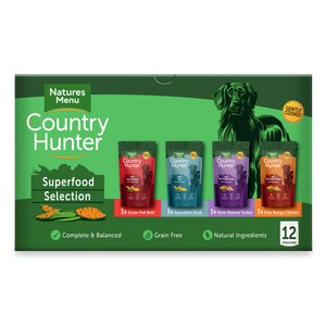 Country Hunter dog food pouch multipack 12x150g