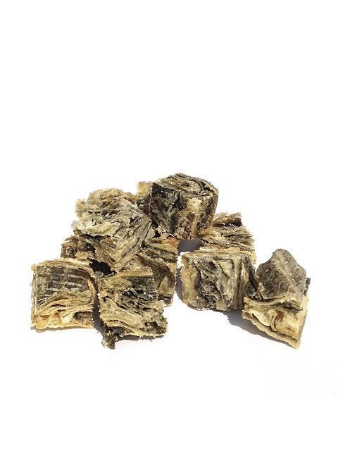 Fish skin cubes. Fish jerky 100g