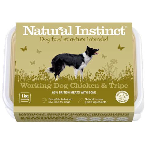 Natural Instinct Working Dog Raw Food. Chicken & Tripe