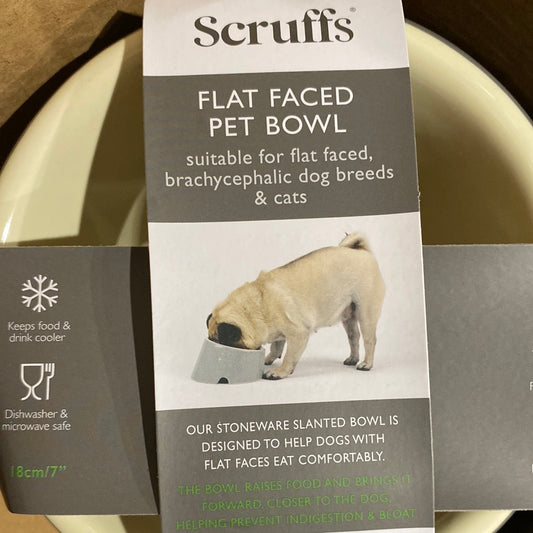 Scruffs Classic Flat Face dog bowl grey