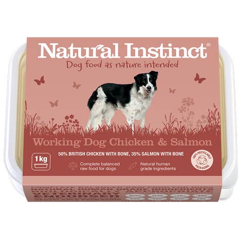 Natural Instinct Working Dog Raw Food. Chicken & Salmon