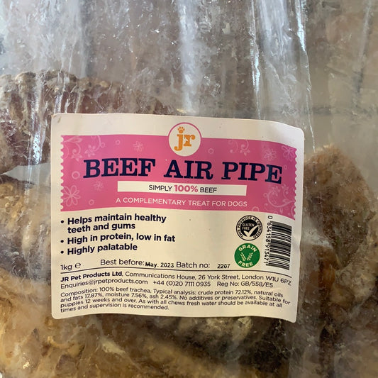 JR Pet Products. Beef Air Pipe (trachea) 1kg