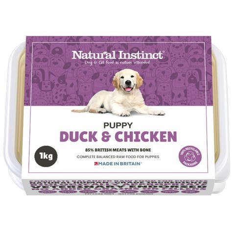 Natural Instinct Puppy. Duck and chicken