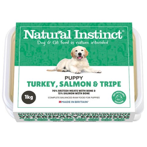 Natural Instinct Puppy. Turkey, salmon and tripe