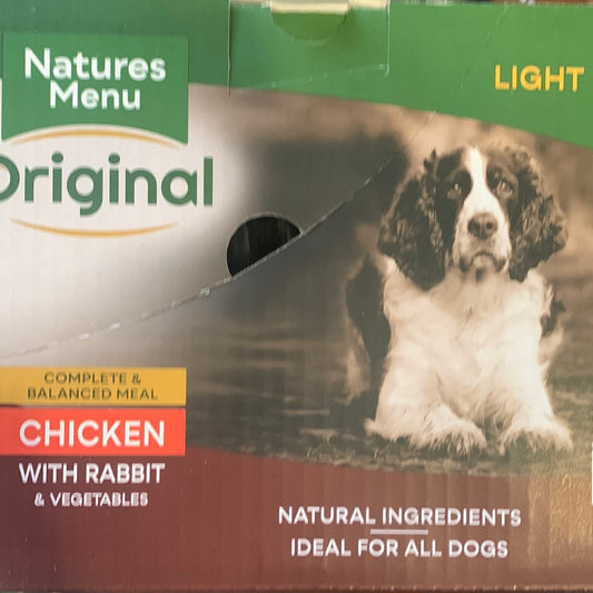 Natures Menu original pouch. Light