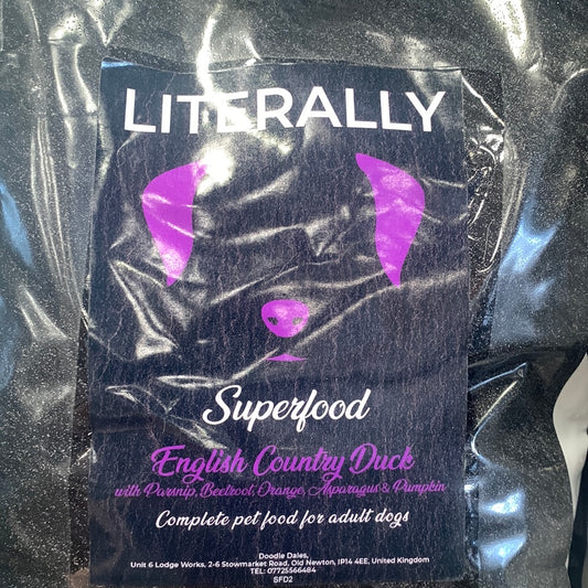 Literally Superfood English Country Duck for adult dogs