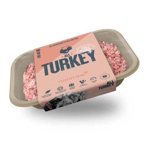 Naturaw Raw dog food. All Free Range Turkey 500g