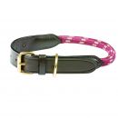 Weatherbeeta rope & leather dog collar