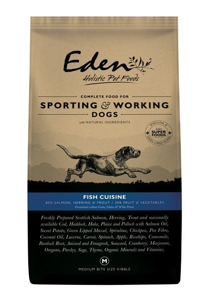 Eden Fish Cuisine working and sporting dog food 15kg